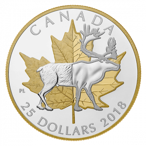 CARIBOU - TIMELESS ICONS - 2018 $25 1 oz Fine Silver Coin - Royal Canadian Mint