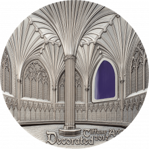 DECORATED - TIFFANY ART - Lady Chapel and Chapter House of Wells Cathedral- SHADES OF NATURE - 2017 $10 2 oz Pure Silver Coin - Coin Invest Trust