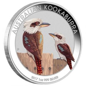 AUSTRALIAN KOOKABURRA - WORLD MONEY FAIR - BERLIN COIN SHOW SPECIAL - 2017 1 oz Pure Silver Colored Coin