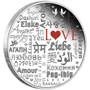 LANGUAGE OF LOVE 2016 - 2016 2 oz Pure Silver Proof Coin - Perth Mint