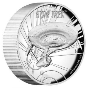 U.S.S. ENTERPRISE NCC-1701 - STAR TREK: THE ORIGINAL SERIES - 2016 5 oz Silver Proof High Relief Coin