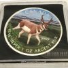 2013 1 oz Pure Silver Color Coin - Canadian Wildlife Series - Antelope