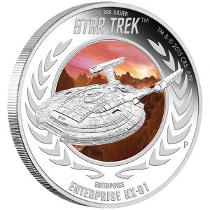 2015 1 oz Silver Proof Coin - Star Trek - Enterprise - Enterprise NX-01 - Perth Mint