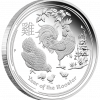 YEAR OF THE ROOSTER - AUSTRALIAN LUNAR SILVER COIN SERIES II - 2017 1 oz Pure Silver Proof Coin - Perth Mint