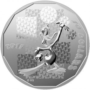 2015 $10 1/2 oz Fine Silver Coin - Looney Tunes: Daffy Duck - "You're Despicable"