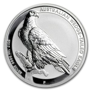 AUSTRALIA WEDGE TAILED EAGLE - 2017 1 oz BU Silver Coin in Capsule