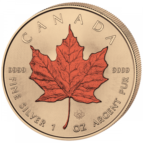 FOUR SEASONS SET - Canadian Maple Leaf - 2016 4 oz - 4 x 1 oz Pure Silver Coins - Full 24K Gild and Color -  Classic Edition