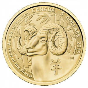 2015 1/10 oz. Pure Gold Coin - Year of the Sheep