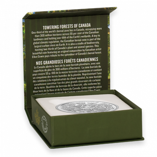 2014 $200 2 oz Fine Silver Coin - Towering Forests