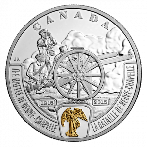 First World War Battlefield Series The Battle of Neuve Chapelle 2015 1 oz $20 Fine Silver Coin - Royal Canadian Mint