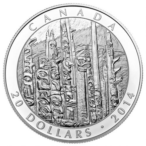 2014 1 oz. Fine Silver Coin - Emily Carr: Totem Forest