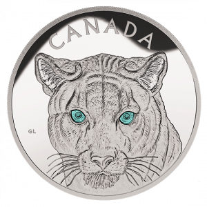 2015 $250 1 Kilo Fine Silver Coin - In The Eyes of The Cougar