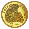 2015 25-Cent 0.5g Pure Gold Coin - Rock Rabbit