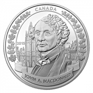 2015 1 oz. Fine Silver Coin - 200th Anniversary of the Birth of Sir John A. Macdonald