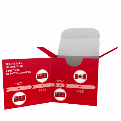 2015 $3 Fine Silver Coin - 50th Anniversary Of The Canadian Flag