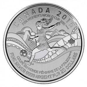 2015 $20 Fine Silver Coin - FIFA Women's World Cup Canada