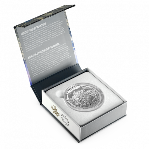 2015 $200 2 oz Fine Silver Coin - Canada's Rugged Mountains