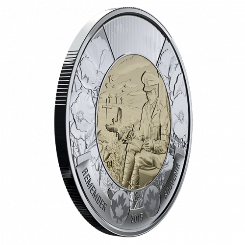 2015 Remembrance Day Toonie $2 Coin : In Flanders Fields - Roll of 25