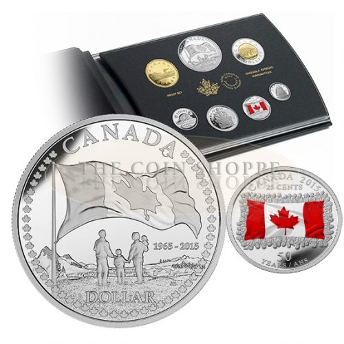 2015 Special Edition Silver Dollar Proof Set - 50th Anniversary of the Canadian Flag