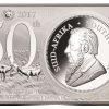 50TH ANNIVERSARY OF THE KRUGERRAND - 2017 1 oz Pure Silver Coin & 2 oz Pure Silver Bar - Officially Certified by the South African Mint