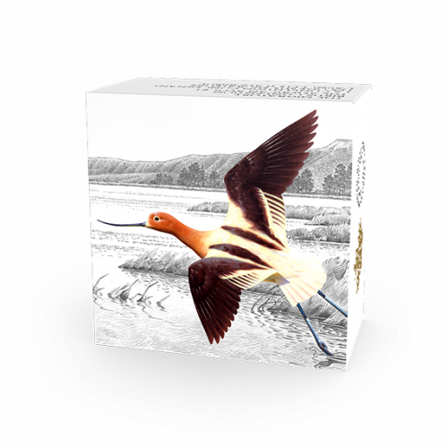 *THE MIGRATORY BIRDS CONVENTION: 100 YEARS OF PROTECTION  THE AMERICAN AVOCET - 2016 $20 1 oz Fine Silver Coin - Royal Canadian Mint