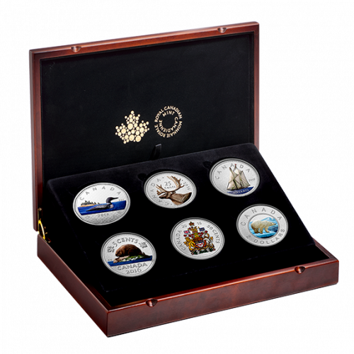 BIG COIN SERIES: DISPLAY CASE FOR ALL 6 BIG 5 OZ COINS - Royal Canadian Mint