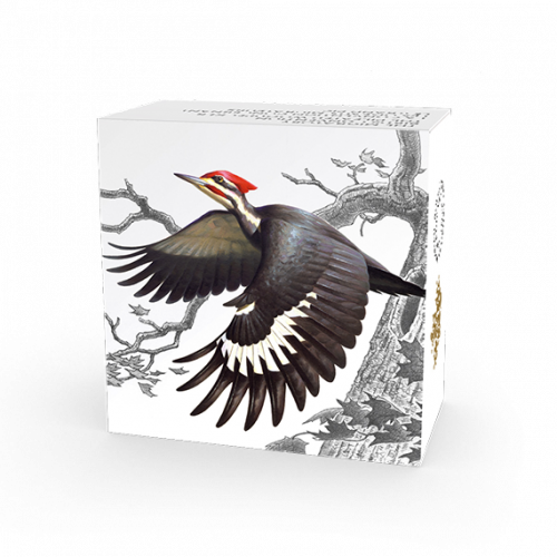 *THE PILEATED WOODPECKER - THE MIGRATORY BIRDS CONVENTION: 100 YEARS OF PROTECTION - 2016 $20 1 oz Fine Silver Coin - RCM