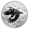 *THE PILEATED WOODPECKER - THE MIGRATORY BIRDS CONVENTION: 100 YEARS OF PROTECTION - 2016 $20 1 oz Fine Silver Coin - RCM