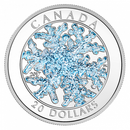 SNOWFLAKE - 2017 $20 1 oz Fine Silver Coin - RCM