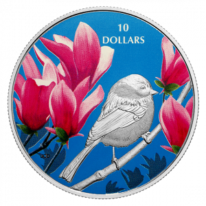 *CHICKADEE BIRDS - AMONG NATURE’S COLOURS - 2017 $10 1/2 oz Fine Silver Coin - Royal Canadian Mint