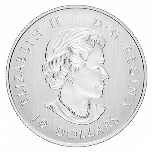 *MAPLE LEAVES - 150 YEARS - 2017 $10 1/2 oz Fine Silver Coin - RCM