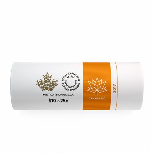 *2017 SPECIAL WRAP ROLL COLLECTION - MY CANADA, MY INSPIRATION  - 5 Special Wrap Rolls, Toonie, Loonie, 25 Cents, 10 Cents, 5 Cents - Royal Canadian Mint