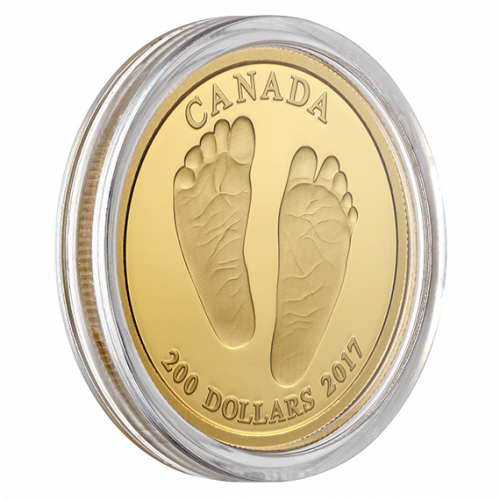 WELCOME TO THE WORLD (BABY FEET) - 2017 $200 1/2 oz Pure Gold Coin