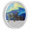 *DOG SLEDDING UNDER THE NORTHERN LIGHTS - 2017 $10 1/2 oz Fine Silver Coin