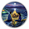 *AROUND THE CAMPFIRE - GREAT CANADIAN OUTDOORS - GLOW IN THE DARK - 2017 $15 3/4 oz Fine Silver Coin - Royal Canadian Mint