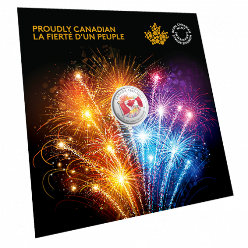 *PROUDLY CANADIAN - GLOW IN THE DARK - 2017 $5 1/4 oz Fine Silver Coin - Royal Canadian Mint