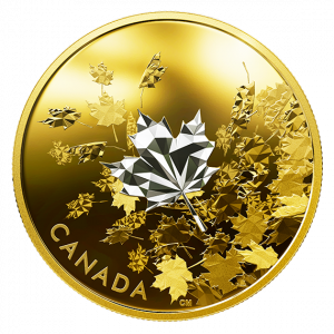 WHISPERING MAPLE LEAVES - 2017 $50 3 oz Pure Silver Coin - Royal Canadian Mint