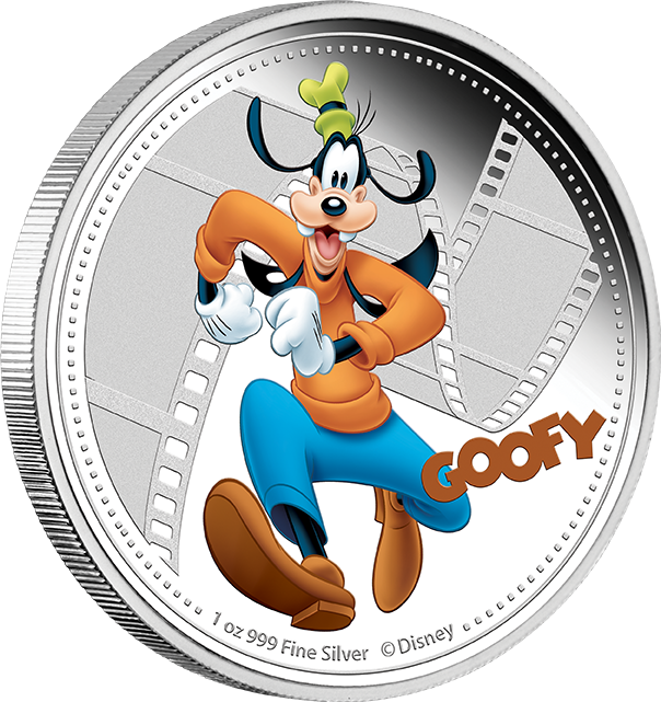 2014 1 oz Silver Coin - Disney - Mickey and Friends - Goofy