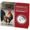 YEAR OF THE ROOSTER - AUSTRALIAN LUNAR SILVER COIN SERIES II - 2017 1 oz Pure Silver Proof Coin - Perth Mint