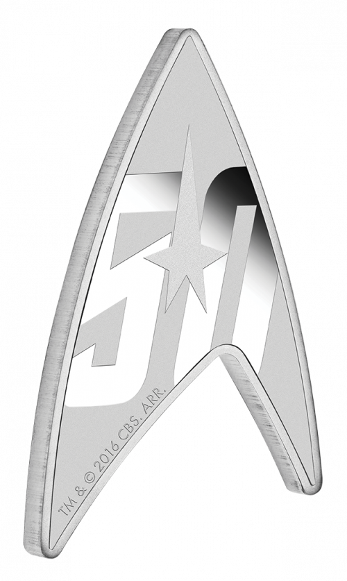 SILVER DELTA - STAR TREK: THE ORIGINAL SERIES - 50th ANNIVERSARY - 2016 1 oz Pure Silver Coin - Perth Mint