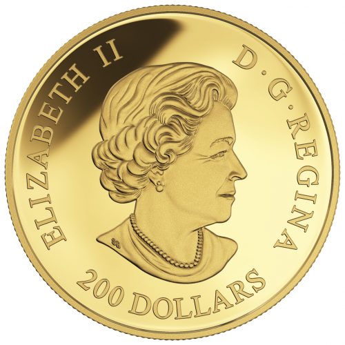 2015 $200 1 oz Pure Gold Coin - Grizzly Bear: The Clan