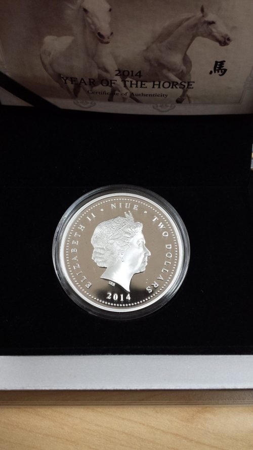 2014 YEAR OF THE HORSE - 1 oz Silver Coin - NZ Mint