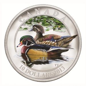 2013 Ducks of Canada: Wood Duck - Fine Silver Coin  - Mintage: 10,000