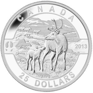 1 oz Fine Silver Coin - Caribou (2013)