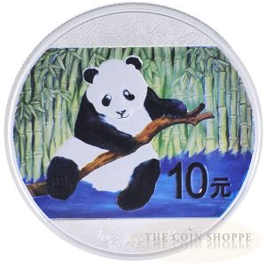 2014 1 oz Silver Coin - Panda - Color Edition II