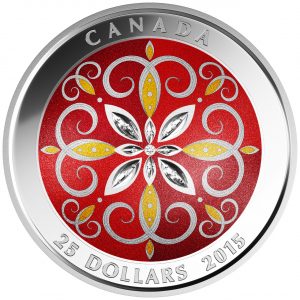 CHRISTMAS ORNAMENT - 2015 $25 Fine Silver Coin - Royal Canadian Mint*