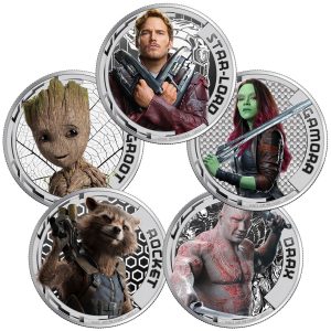 GUARDIANS OF THE GALAXY VOL. 2 - 2017 5 1/2 oz Proof Pure Silver Coins - Oversize Lunch Box - Smartminting