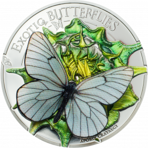 EXOTIC BUTTERFLIES IN 3D - APORIA CRATAEGI - 2017 1000 Shillings 25g Pure Silver Coin - Coin Invest Trust