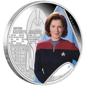 2015 1oz Silver Proof Coin - Star Trek Voyager - Captain Kathryn Janeway - Perth Mint