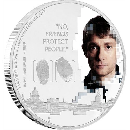 SHERLOCK - Benedict Cumberbatch as Sherlock Holmes & Martin Freeman as Doctor John Watson - 2016 2 X 1 oz Pure Silver Coins - NZ Mint